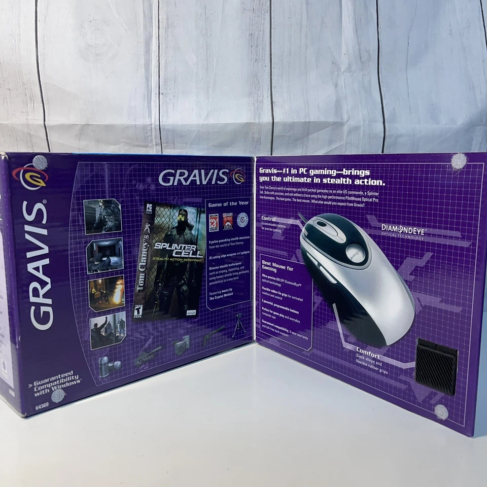 NOS Kensington PilotMouse Pro and Tom Clancy´s Splinter Cell for PC Gaming RARE - Image 2 of 4