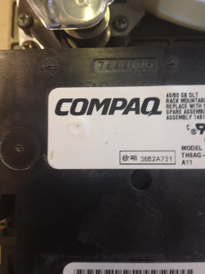 Unidad de cinta interna dlt SCSI HP 146196-B24 compaq 40/80gb 154871-002 146198-006 Foto 4 de 4