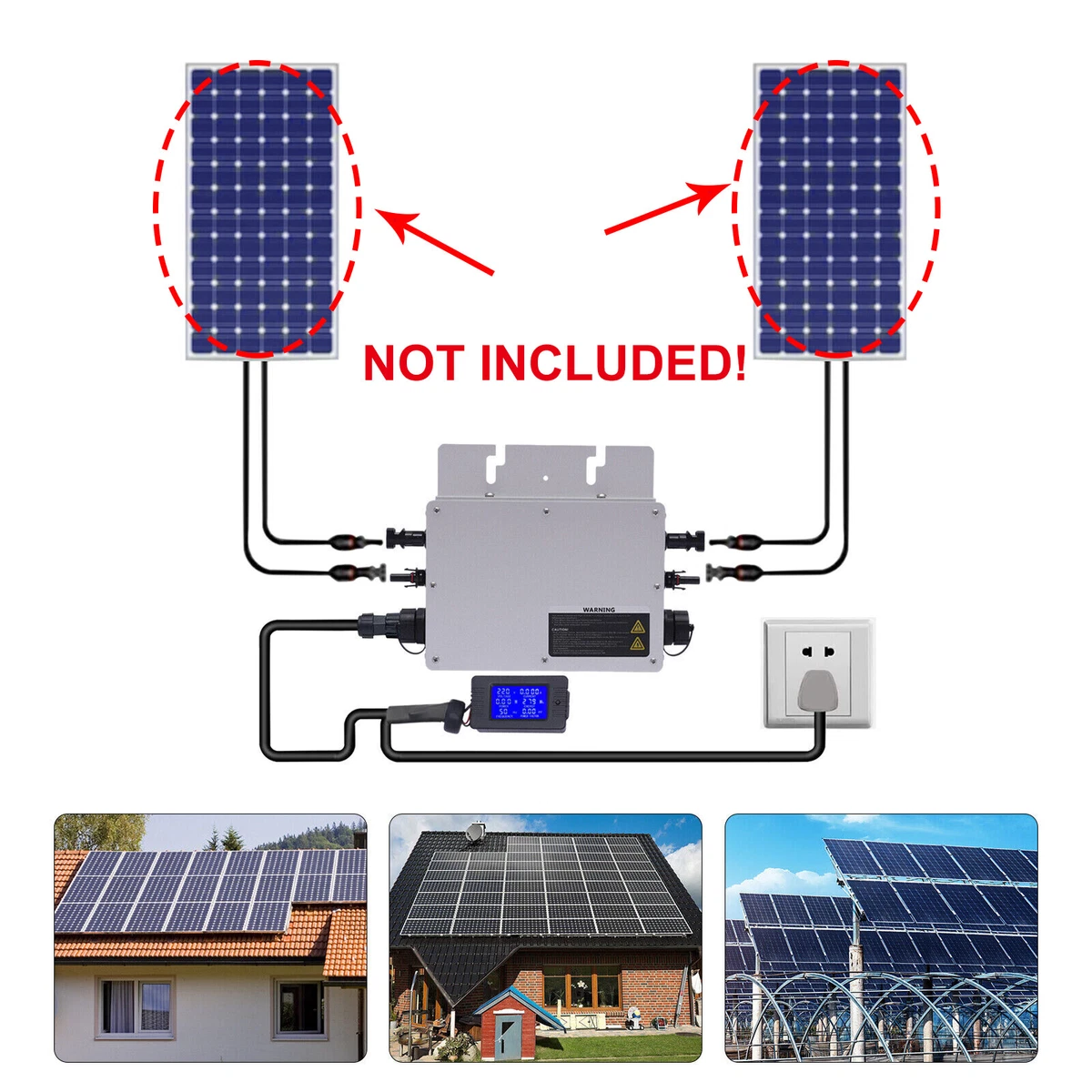 700W, Solar Grid Tie Micro Inverter For Solar Panel Waterproof Grid Tie  Inverter