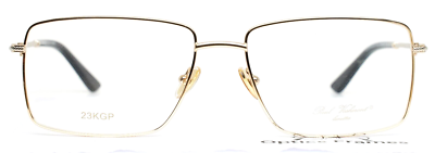 1045 フーツラライト 5号 PAUL VOSHERONT PV627 C1 23k Gold Plate Mens Rectangle Eyeglasses