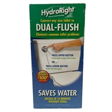 HydroRight Dual-Flush Conversion Kit Convert Any Toilet & Saves Water 