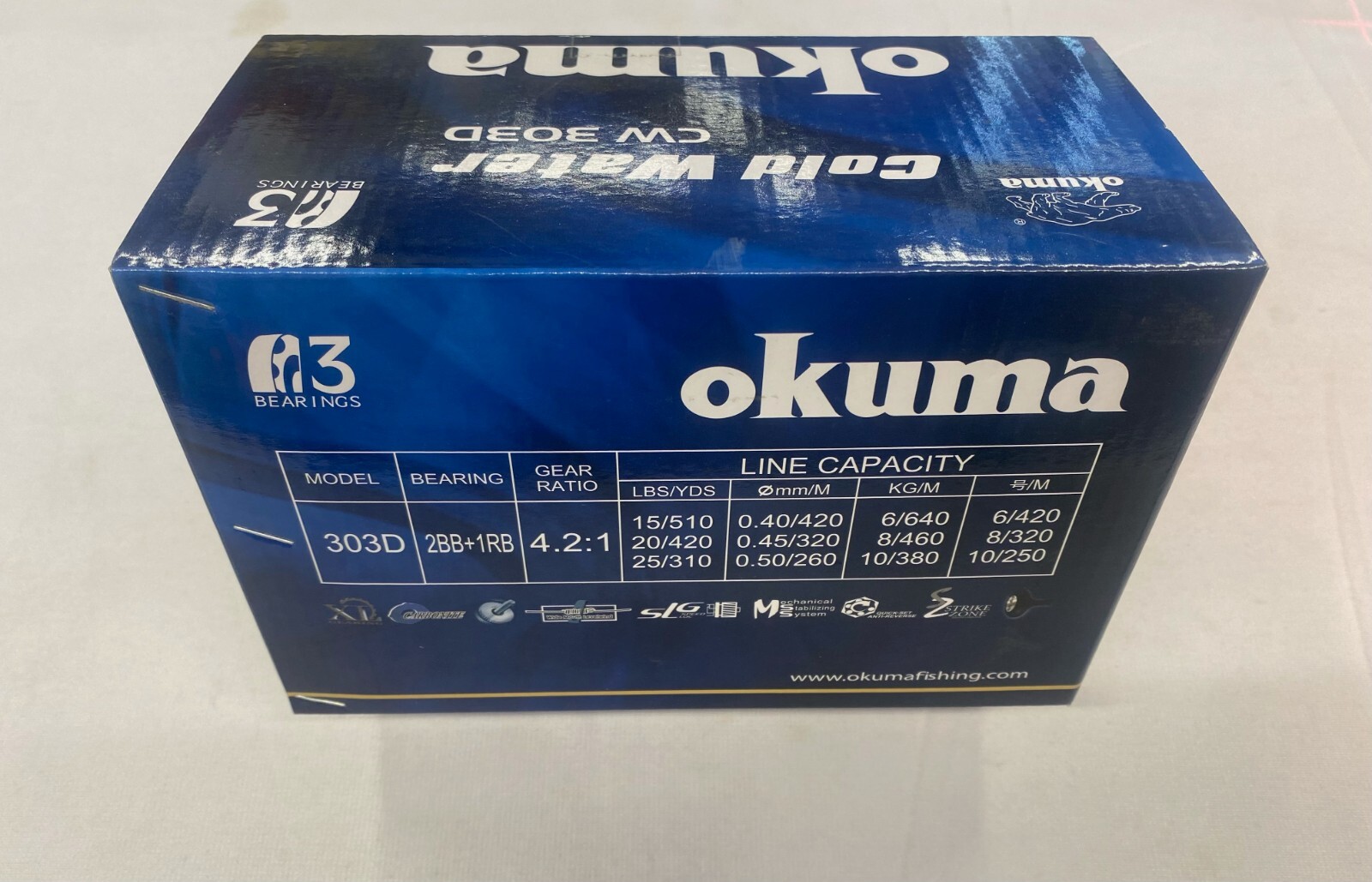 Okuma Cold Water CW-303D Linecounter Fishing Reel