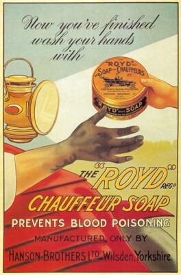AZ56 Vintage Royd Chauffeur Seife Classic British Werbung Poster Druck A4/A3