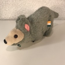 Plush Gray Mouse w Coke Bottle in Mouth By Coca Cola 9"