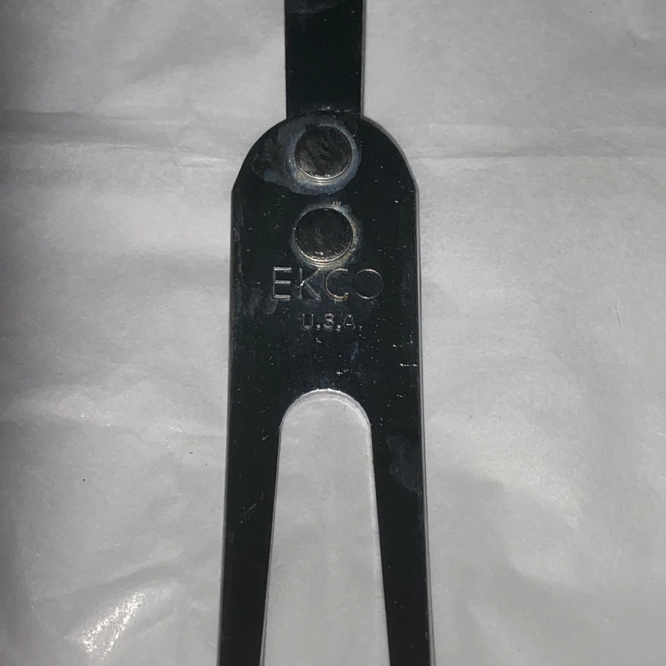 Vintage EKCO USA Black Nylon Short Slotted Spatula & Carving Fork - Image 3 of 4