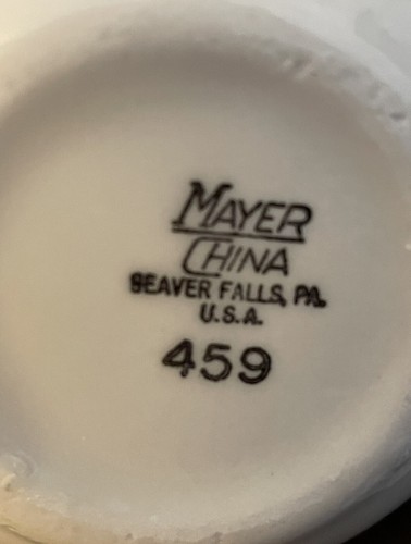 Mayer China 3” Creamer Syrup Tan/Rose Air Brush Fade 459 1957 - Picture 3 of 3