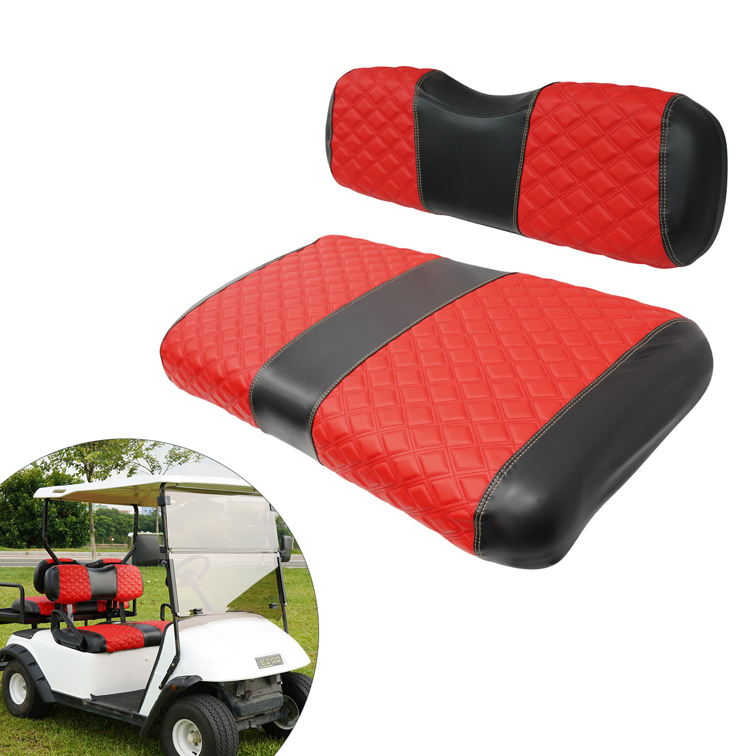 Golf Cart Accessories Leather Seat Cover EZGO TXT Golf Cart 