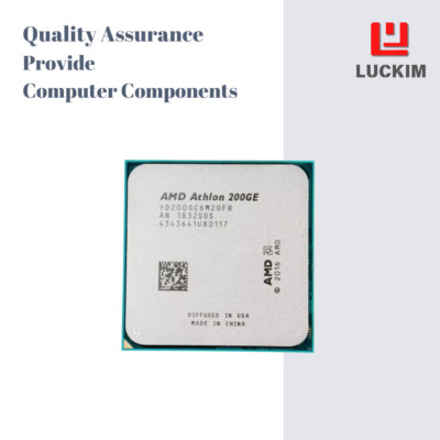 AMD Athlon 200GE CPU - Socket AM4 2 Cores 4 Threads 3.2GHz 192MB L3 Cache 35W.