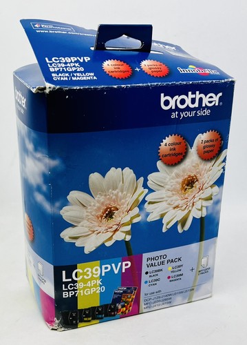 GENUINE Brother LC39PVP 4 Colours Photo Value Pack Ink Cart - EXP 11/2017 - Picture 2 of 5