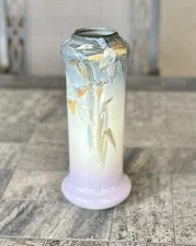 Vintage Weller Etna Art Pottery Daffodils Floral Vase 12"