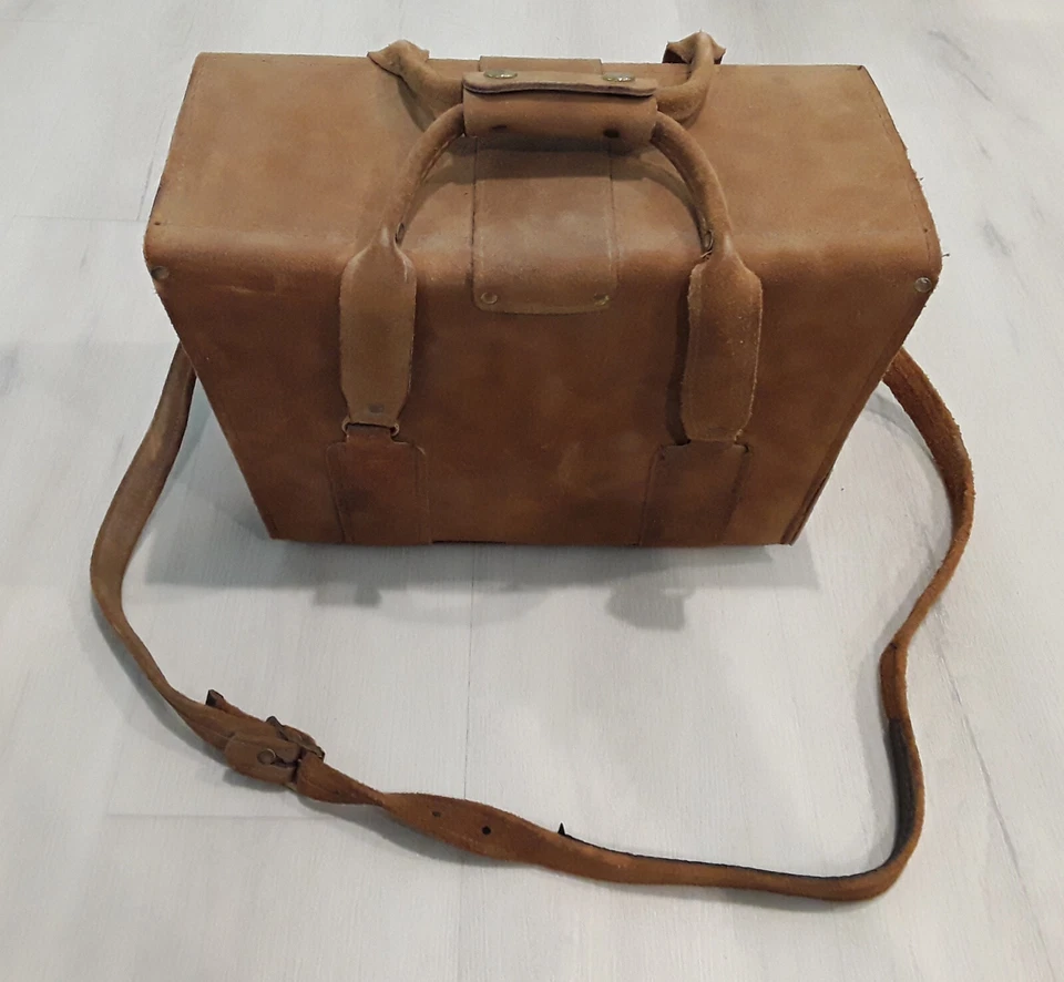 Bolso para cámara Ranchero Photographer R-631 vintage cuero de vaca grano superior gamuza cuero Foto 3 de 4