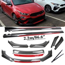 Front Lip Chin Bumper Splitter For Kia Forte 2010-2023 Carbon Fiber Side Skirt Front Lip Chin Bumper Splitter For Kia Forte 2010-2023 Carbon Fiber Side Skirt