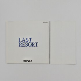 Neo Geo CD LAST RESORT Spine * 0489 nc