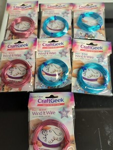 AQUA WIRE WIND IT CRAFT GEEK Cows New Pattern Embellishment Kit 7 Packs