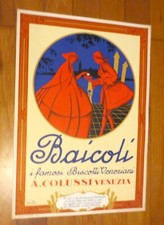 POSTER PUBBLICITA' BAICOLI COLUSSI - VENEZIA - ANNI '50 - ORIGINALE