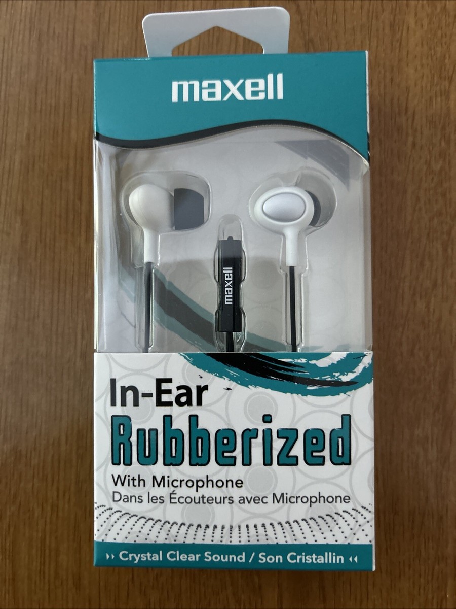 Maxell Rubberized Earbuds In-Ear Headphones w/Mic Volume Control - Main Image