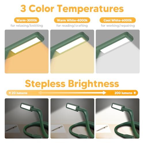 Neck Reading Light, Book Light for Reading in Bed, Eye-friendly Wide Reading - Bild 6 von 7