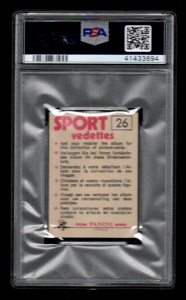 1974 Panini Sport Vedettes #26 Dwight Stones USA Olympic High Jumper PSA 10 - Image 2 of 2