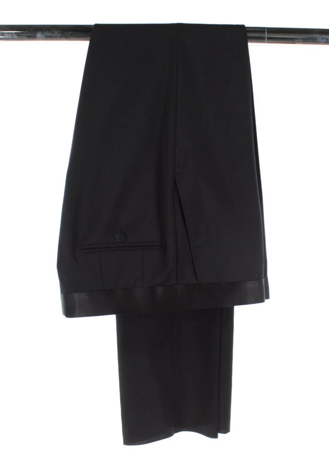 Esmoquin Lanvin nuevo con etiquetas mezcla lana/mohair talla 50R (40R EE. UU.) en azul marino oscuro liso Foto 3 de 4