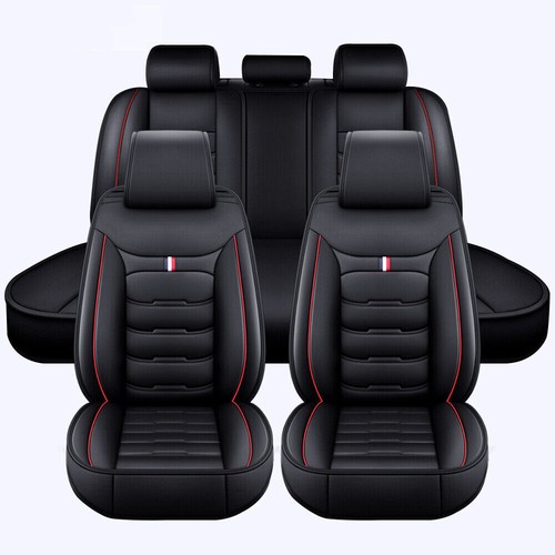 For Nissan Car Seat Covers Leather 5-Seat Full Set Front Rear Protector Pads Mat - Picture 24 of 30