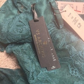 Victoria's Secret VS Archives Sheer Floral Lace Pants Emerald Green XS NWT