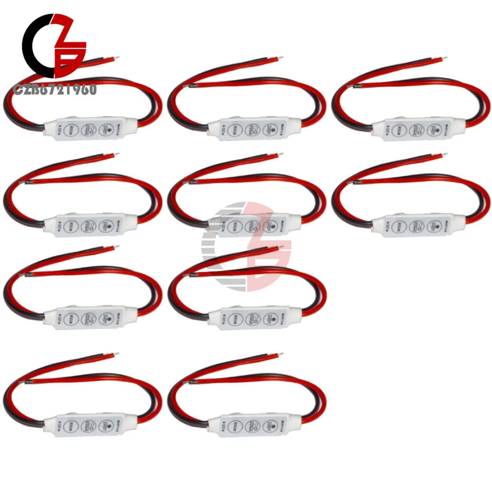 12V Low-profile Inline Controller Dimmer Switch for Single Color LED Strip Light - Image 2 of 4