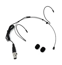 Black Headset Microphone for AKG Samson Wireless Mic System w/ mini XLR 3 pin