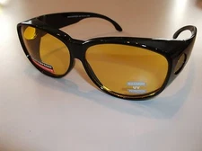 PinPoint Optics LG SIZE Bedtime or Driving sunglasses-Use over RX glasses W01-ND