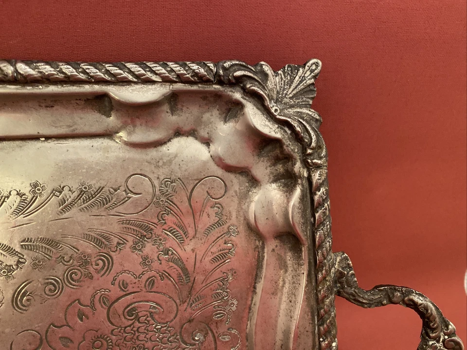 Altes Großes Marokkanisches Tablett orientalisch - signiert - um 1900 - Bild 4 von 4