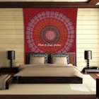 Mandala Tapestry Maroon Twin Printed Wall Decor Cotton Hippie Boho Wall Art
