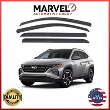 For Hyundai Tucson 2022-2025 Black Window Vent Visor Rain Guard Deflectors