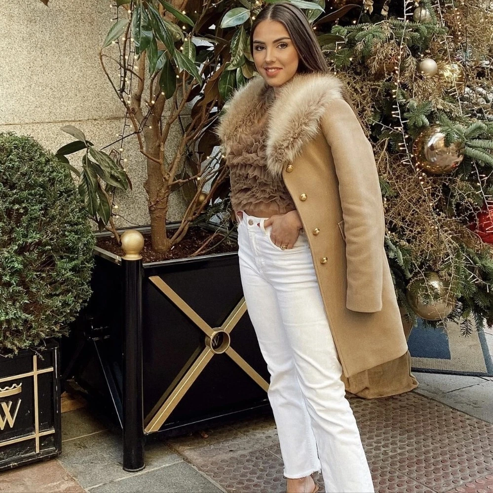 zara camel coat ebay