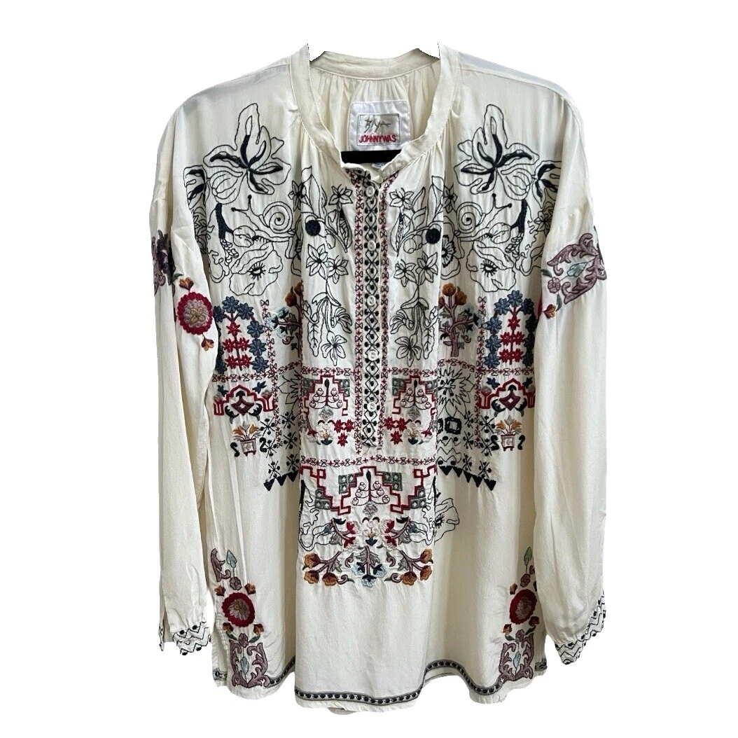 Camisetas blancas Johnny Was Mujer Seda