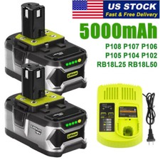18V 5.0AH For Ryobi One Plus P108 18 Volt Lithium-ion High Capacity Battery Lots