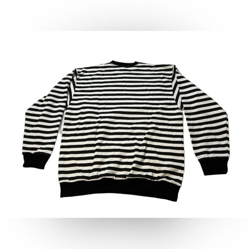 Bananas Monkey Earn Your Stripes crewneck sweater black and white size 2X - Picture 4 of 9