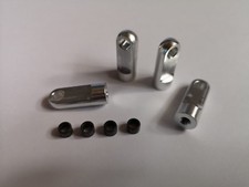 Alu Stoßdämpfer Aufnahmen lang , passend auf FG Stoßdämpfer + 4 Delrin Buchsen