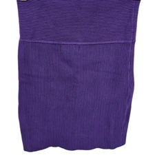 House of Harlow 1960 Womens M Purple Ribbed Knit Mini Skirt