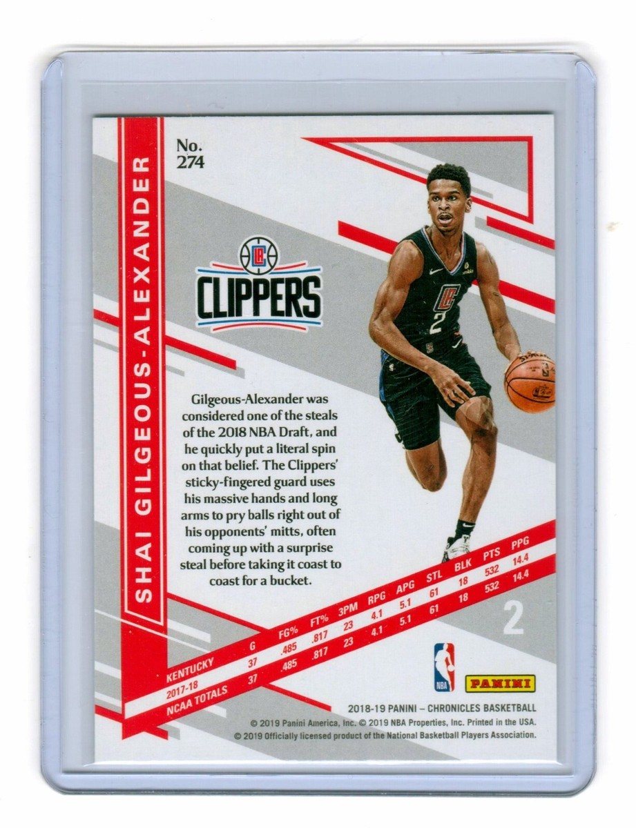 Shai Gilgeous-Alexander SGA 2018-19 Panini Chronicles Elite #274