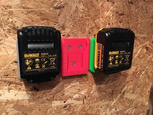 DEWALT BATTERY MOUNT Battery Storage Holder for Shed, Van or Workshop (Qty:2) - Picture 3 of 5