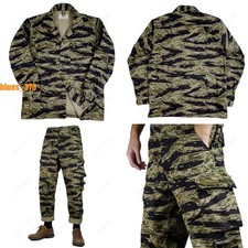 Vietnam War US Army Jacket Trousers Tiger Stripe Camo Combat Uniforms Top Pants