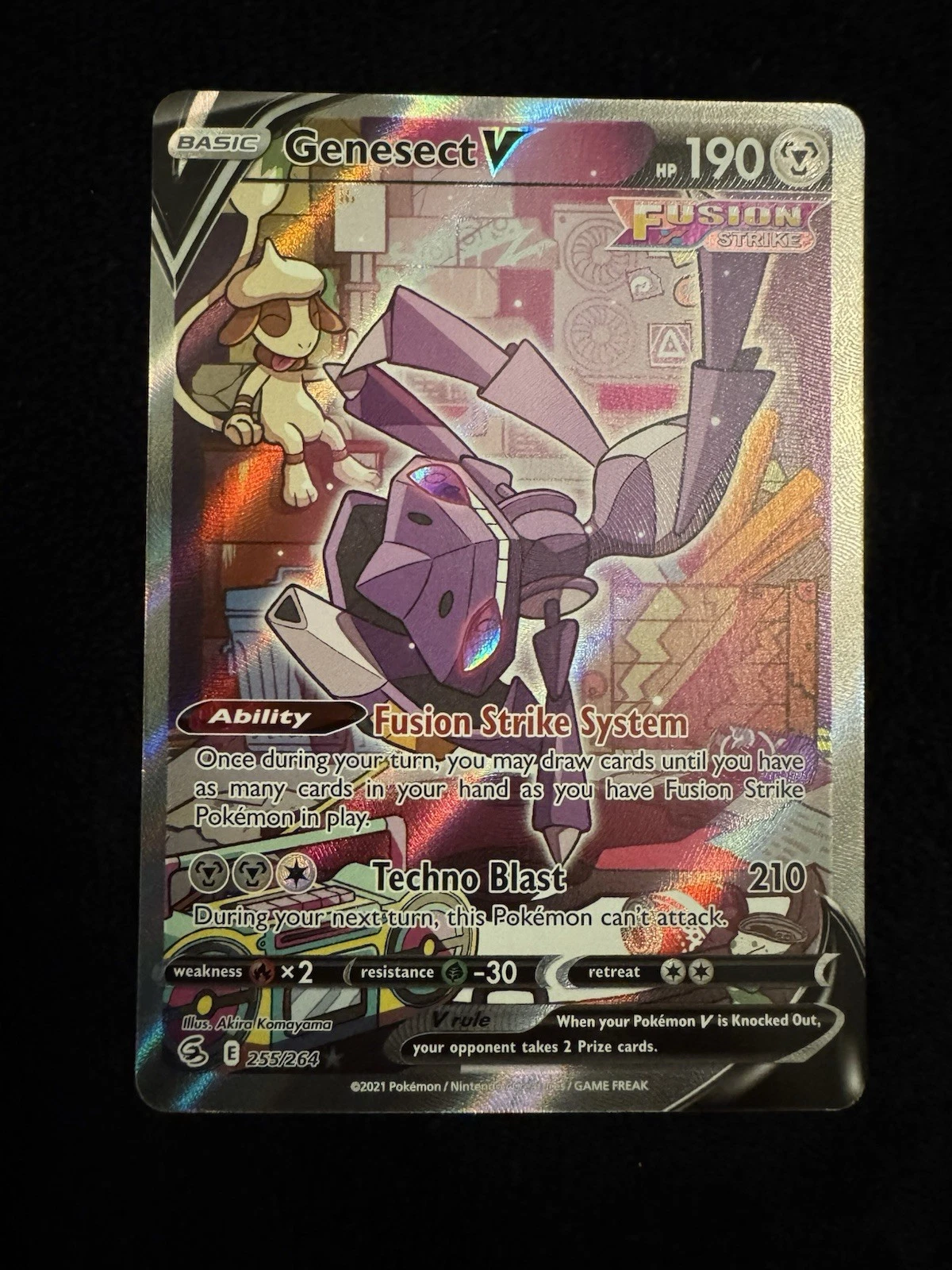 2021 Pokemon Cards Genesect V 255/264 Fusion Strike Alt Art!  Beauty!🔥🔥🔥