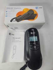 AT T Trimline Corded Telephone 13 Number Memory Caller ID Black TR 1909