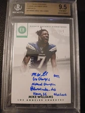 2017 Panini Encased Rookie Notable Signatures Emerald Mike Williams #RN-MWS /5