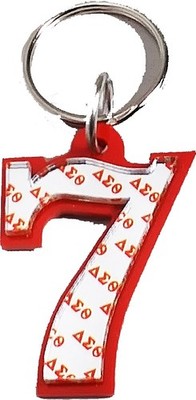 Delta Sigma Theta Line #7 Key Chain [Red - 2.25''T]