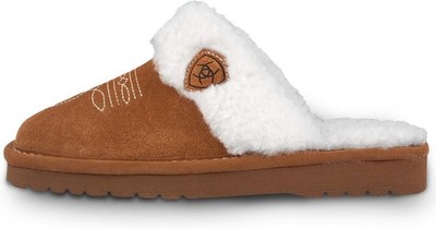 Ariat Womens Jackie Square Toe Suede Slippers Chestnut Brown  display picture 3