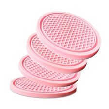 4-Pack Car Cup Holder Coasters - Non-Slip, 2.75-Inch Pink