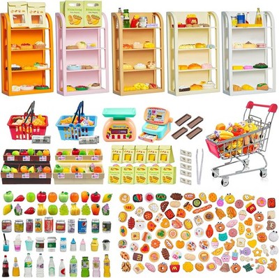 18ini Food Toys Dollhouse Fruit Vetable Bread Ra Display Shelf