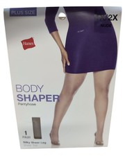 Hanes Nude Body Shaper Pantyhose 1 Pair Plus Size 1X/2X