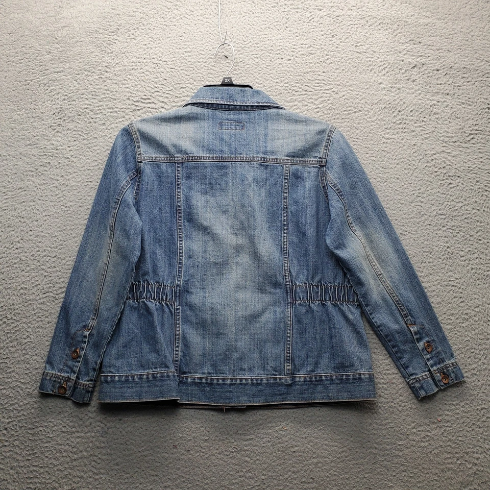 Chaqueta vaquera L.A. Blues Trucker para mujer 14/16W azul denim manga larga botón delantero Foto 2 de 4