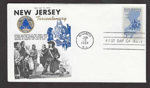 #1247 5c New Jersey Tercentenary -  Cover Craft FDC w/info card